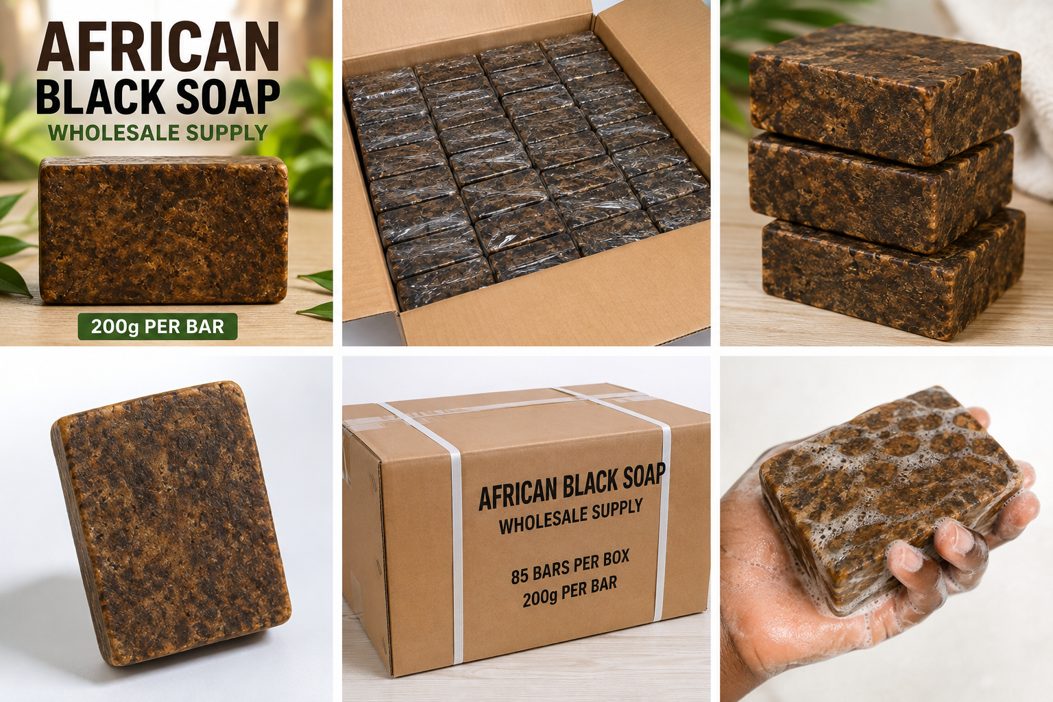African Black Soap — Box of 85 Wholesale